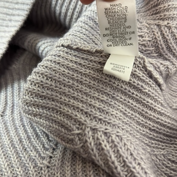 J Jill Womens Sweater Plus Size 4X Blue Gray 3/4 Sleeve knit pop over round neck - Picture 11 of 11